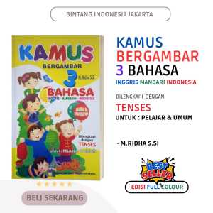 KAMUS BERGAMBAR 3 BAHASA INGGRIS - MANDARIN - INDONESIA ( FULL COLOUR )