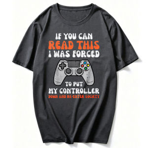 [Local Stock] HBESTY  Gamer If You Can Read This Funny Men Boys Teens Youth T-Shirt Gaming Enthusiast Funny Outdoors High Quality Cotton Short-sleev