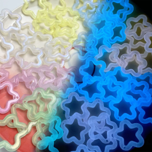Glow in The Dark Acrylic Star Charms for DIY Crafts Earrings Making Car Pendants 31mm Open Pentagram Pendants