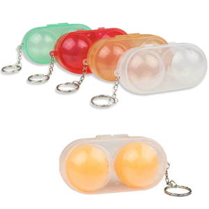 Table Tennis Container 2 Balls Ping-pong Ball Storage for Case with for Key Chain Must Have Item for Athletes Outdoor Sp