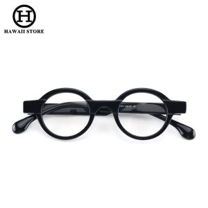 Hawaii Classic Acetate Frame For Men Women / Round Frame / Fashion Myopia Prescription Glasses Frames / Replaceble Lens