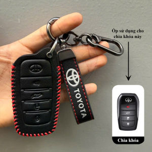 Ốp Chìa Khóa Xe Toyota Innova Cross 2023 Camry Prado Fortuner Hilux Cruiser Chìa 3 4 Nút Hợp Kim Cao Cấp Họa Tiết Cờ Ý