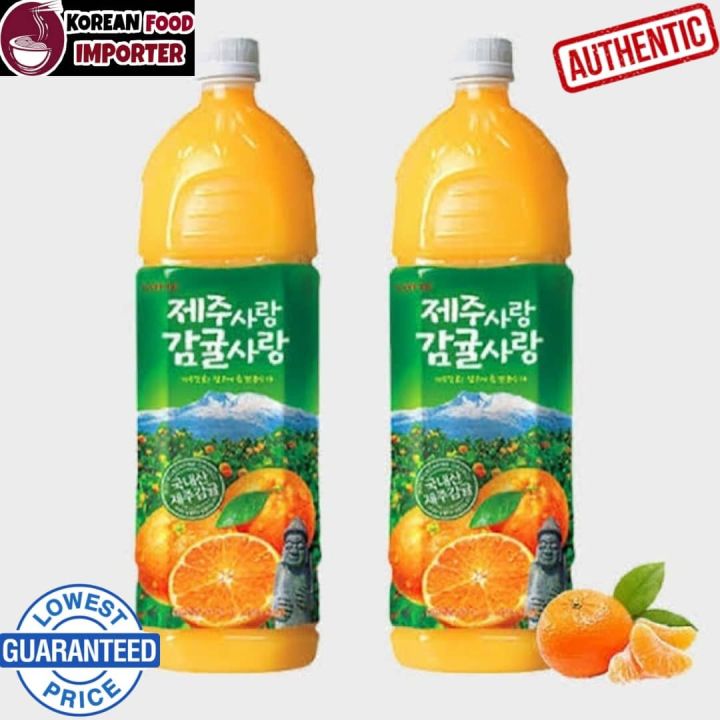 Lotte JEJU Mandarin Orange Juices 1.5L from Jeju island authentic