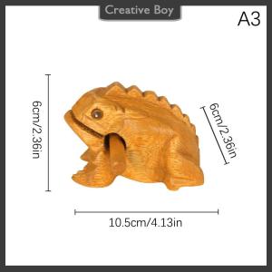 [Creative] Lucky Thailand Wood Thailand Traditional Craft Wooden Lucky Croaking Musical Instrument Home Office Desk Decor Lucky Frog Crafts