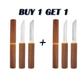 2in1 Japanese Fruit Double Knife Non-Control Stainless Steel Knife Fruit SushiSlicing Knife