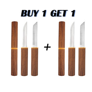 2in1 Japanese Fruit Double Knife Non-Control Stainless Steel Knife Fruit SushiSlicing Knife