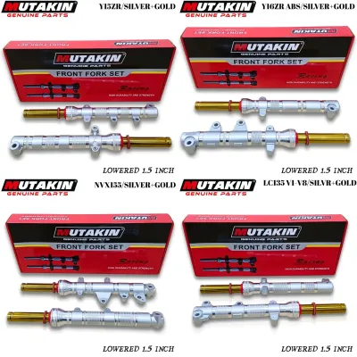 MUTAKIN RACING FORK LAY / SIAP LOWER 1.5 INCH / BATANG GOLD / SIAP STOKE RING MERAH / Y15ZR Y16ZR ABS NVX155 LC135V1-V8