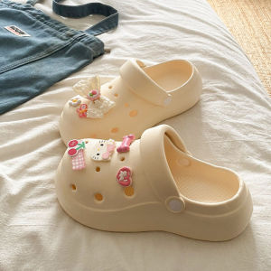 [Free Shipping] Outdoor EVA Height-Increasing Student Clogs Stylish Ins Beach Non-Slip Breathable Closed-Toe Sandals for Women