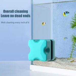QEFEE Mini ic Aquarium Cleaner Efficient No Scratch Fish Tank Cleaner ic Suction Brush Double-Sided Algae Removal Tool Fish Tank