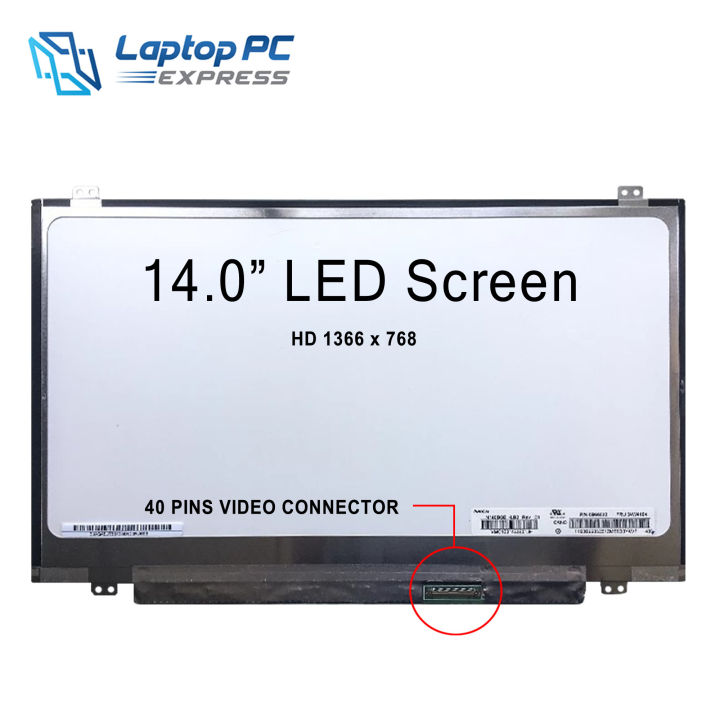 Laptop LED Screen HP Laptop Replacement Screen Slim Type LED 14 inch 40 ...