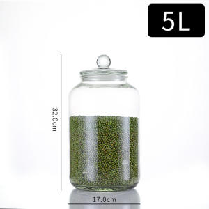 2L3L5L8LAirtight Glass Jar Transparent Bottle Sealed Cans COOKIE BISCOTTI Food Storage