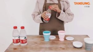 Cốc nước nhựa gấp gọn lại được 100/ 200ml tiện dụng Vuadienmay