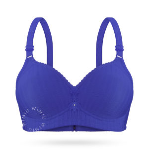 WIMIU BH Bra Wanita BH Tanpa Kawat Busa Tipis Motif Garis Beha Perempuan Women Woman Bra 100155