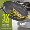 Calphalon Classic Oil-Infused Ceramic PTFE and PFOA Free Cookware, 11 Piece Frying Fry Pan Saucepan Cooking Pots and Pans Cookware Set, Dark Gray. WORKS ON INDUCTION HOB COOKER. 