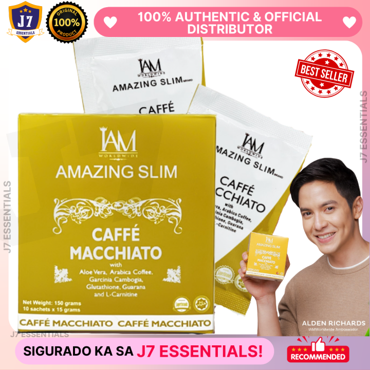 Original Caffe Macchiato (10Sachets) Garcinia Cambogia, Arabica Coffee,  Guarana, Aloe Vera, L Carnitine, IAM Cafe Macchiato, Antioxidant