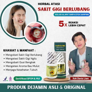 Obat Sakit Gigi Berlubang Gigi Ngilu Sensitif Gusi Bengkak Herbal Propolis SM Brazil 100% Original