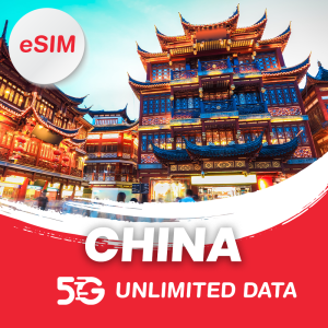 5G Esim - Unlimited China  Data Sim Card 1/3/5/8/10 GB