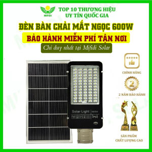 Đèn Đường Năng Lượng Mặt Trời 500W Cao cấp Mifidi 718 chip LED Cam kết Sáng mạnh trên 15h Tấm pin lớn 70 x 35 cm BH tận nhà tốt nhất 2 năm