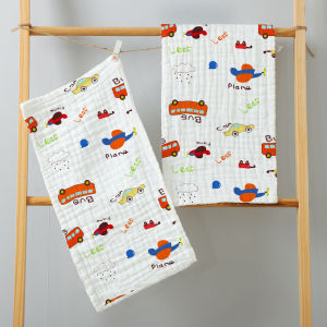 YZLong ผ้ามัสลินพิมพ์ลายมังกรที่น่ารักผ้าเช็ดตัวเด็กผ้ากันเปื้อนผ้าฝ้ายนุ่ม6ชั้นสำหรับทารกแรกเกิดและเด็กวัยหัดเดิน