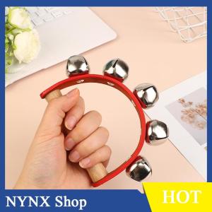 [NYNX] Handbell Hand Bells With 5pcs 7pcs Jingle Bells Wood Handle Musical Instrument Bell Toy Gift For School Music Class Home Daycare