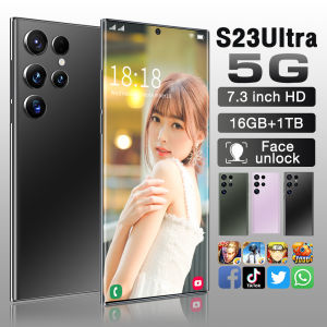 【CAN COD+READY】Original phone S23 Ultra 5G S23Ultra 5G 7.3 Inch HD full screen hp 16G RAM 1TGB ROM 32MP 64MP cheap cellphone washing warehouse Android 12.0 Face Recognition Unlocked Mobile Phones Dimensity 9000 6800Mah