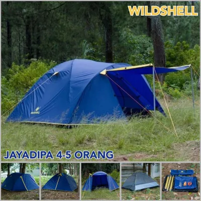 TENDAKI TENDA CAMPING DOUBLE LAYER BORNEO 4 ANTI AIR WATERPROOF WINDPROOF KAPASITAS 4-5 ORANG