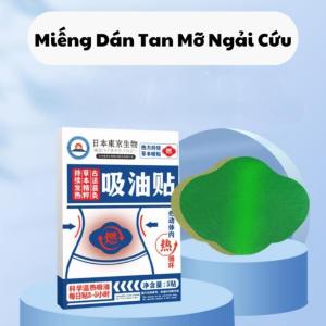 Miếng dán tan mỡ ngải cứu giảm eo săn chắc bụng thon gọn mờ rạn da hỗ trợ đốt mỡ hộp 5 miếng