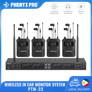 Phenyx Pro PTM-33 Mono Wireless in Ear Monitor System 4-Channel 4 Bodypacks for Studio/Band