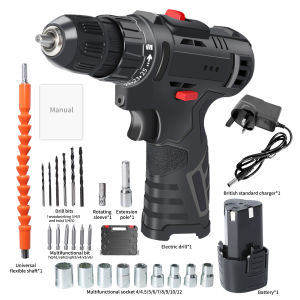 🏆25 gears Hand drill cordless Mini Cordless drill Small Impact drill Cordless screwdriver Tapping machine Repair tables and chairs DIY woodworking tools