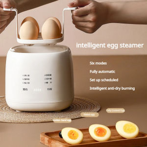 Multifunctional Automatic Egg Cooker Boiler and Steamer for Soft Medium or Hard Boiled Eggs with Appointment Feature