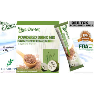 DEE-TOX Powdered Drink Mix with PSYLLIUM HUSK Powder [GUYABANO Flavor] Bro. Joes 10 Sachets/Box