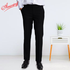 Big size quần tây nam trung niên Amazing màu đen và xanh đen form truyền thống không ly ống đứng dáng suông