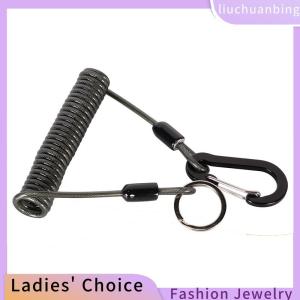[COD] liuchuanbing Jewellery Fishing Rope Anti-lost Spiral Spring Lure Pliers Lanyard Wire Spring Rope Elastic Stretch Tether Fishing Accessories
