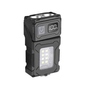 AE New COB+LED Digital Display High-Brightness Work Light 180° Rotating Magnetic Emergency Flashlight with Output Alert Function