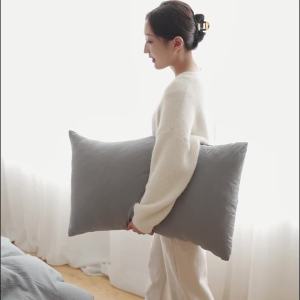 [ Eight-Year-Old Store ]A Solid Color Washed Cotton Bedding Set Four-Piece Set Bed Sheet Duvet Cover Single Dormitory Three-Piece Set LZD