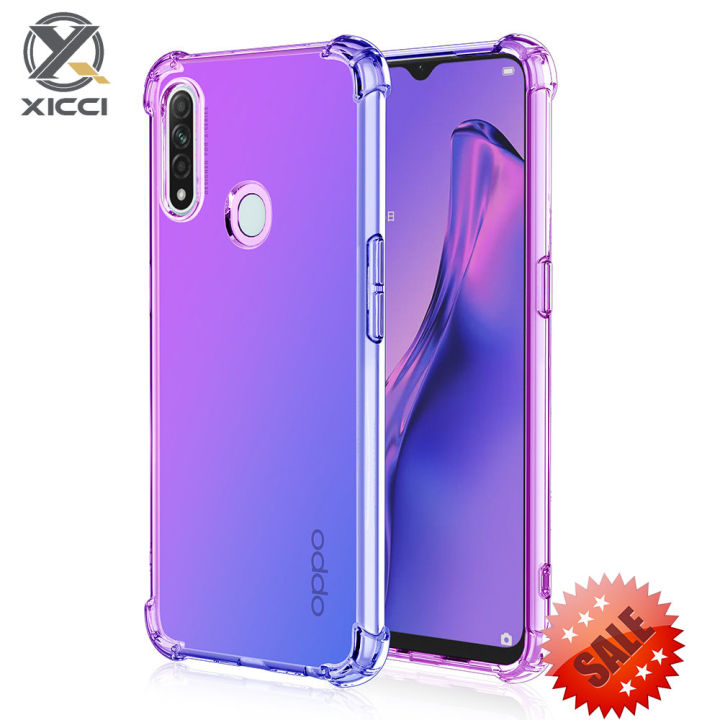 XICCI for OPPO A8/OPPO A31(2020) Gradient Color Case Cover Soft TPU  Silicone Phone Cases Back Cover Shockproof Casing