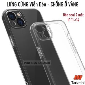 Ốp Lưng Trong Suốt Chống Ố Iphone 14 Pro Max/ 14 Pro/ 14 Plus/ 14 Iphone 11/ 11 Pro/ 11 Pro Max IP 13/ 13 Pro/ 13 Pro Max Viền Dẻo LƯNG CỨNG KHÔNG Ố VÀNG Bảo vệ camera.