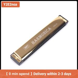 【Local shipping】 24 lỗ khóa của C chơi harmonica tremolo Harmonica Organ Đôi Hàng Blues