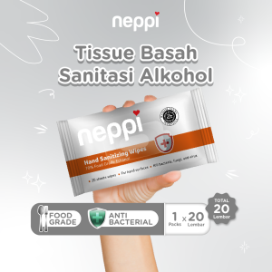 Neppi Hand Sanitizing Wipes 20s - Tisu Basah Alkohol