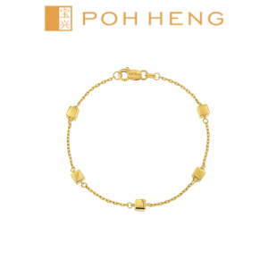 Poh Heng Jewellery 22K Freestyle Nova Cube Bracelet in Yellow Gold  [Price By Weight]