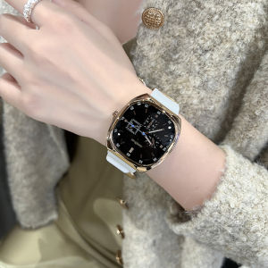 นาฬิกาหน้าปัดทรงสี่เหลี่ยมของผู้หญิงใหม่2025หน้าปัดขนาดใหญ่คุณภาพสูงน้ำหนักเบาหรูหรากันน้ำแบรนด์เนมแท้