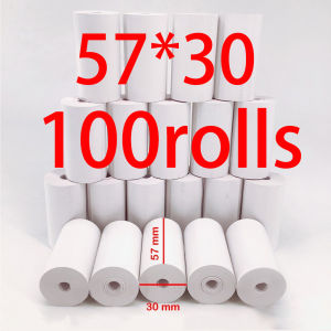 100 Rolls Coreless Thermal Paper for Bluetooth Printer & Food Panda POS Receipts