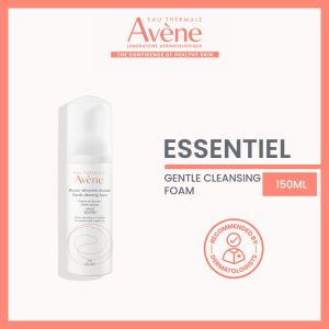 AVENE Essential - Cleansing Foam - Gently Removes Makeup - Purifying & Soothing - With Avène Thermal Spring Water & Glycerin-Based Formula - Soap-Free - Vegan - Combination Sensitive Skin - 150 ml