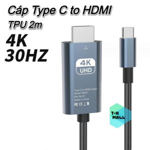 4K 8K 60Hz Dây Cáp Chuyển Đổi Cổng Type C Sang Hdmi Hdtv 30Hz 60Hz 144Hz Cho Android Laptop Máy Tính Macbook