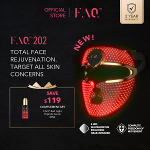 FAQ 202 Smart Anti Aging NIR + 7 LED Face Light Therapy Mask - Spot Treatment & Acne Treatment | Face Masks Skincare | Wireless Face Masks Beauty