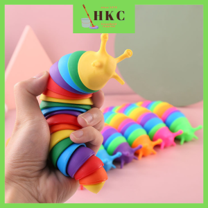 【Ready Stock Malaysia】Colorful Caterpillar Fidget Toys Adult Kids Infant Baby Educational Stress Relieve 解压毛毛虫益智玩具