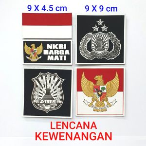 Patch Logo SABHARA BNN DENSUS BNN RESERSE POLANTAS PROPAM Kamuflase Emblem Prepet Perekat Velkro Badge Tactical Army