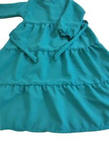 Gamis anak tiga susun kerut mekar