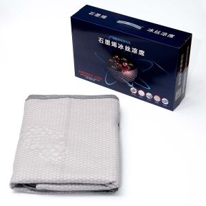 Graphene Ice Silk Mat with Gray Pillowcase