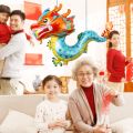 4 chiếc bóng bay tráng kim loại hình rồng khổng lồ Bóng Rồng bay hoạt hình 3D lớn 1m quà tặng trang trí năm mới Trung Quốc cho trẻ em. 